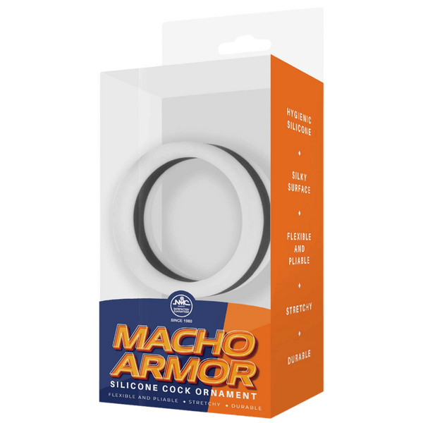 Excellent Power Macho Armor Silicone Cock Ornament Ring Grey