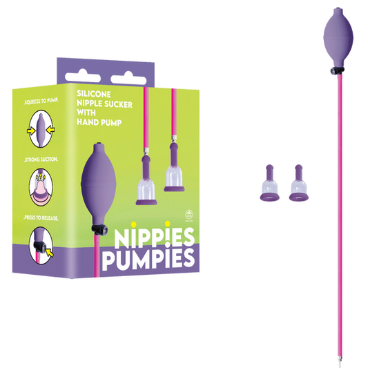 Excellent Power Nippies Pumpies - Silicone Nipple Sucker with Manual Pump Purple
