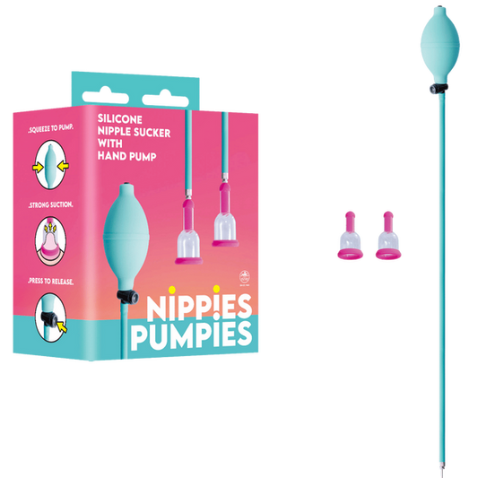Excellent Power Nippies Pumpies - Silicone Nipple Sucker with Manual Pump Pink