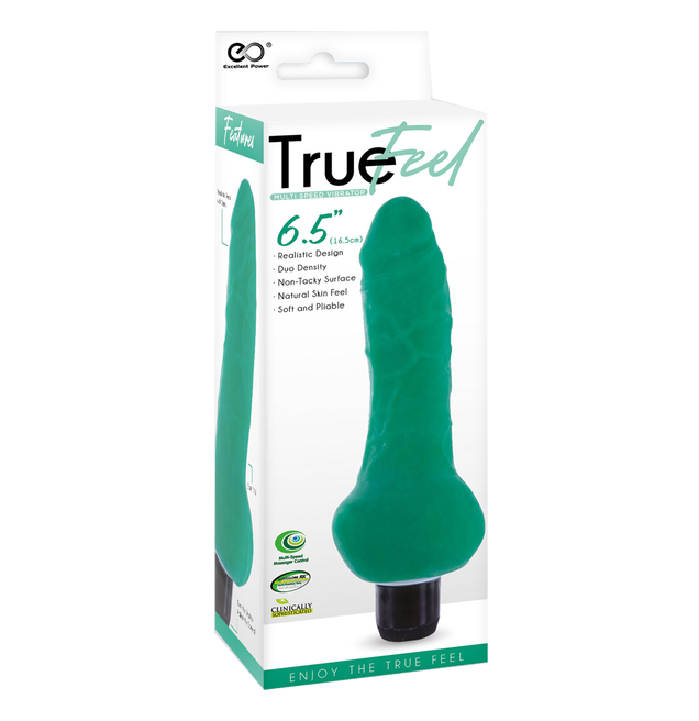 Excellent Power True Feel Ballsy 6.5" Vibrator Green