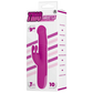 NMC Trio Thruster 3 In 1 Silicone Rotating Thrusting Rabbit Vibrator Pink