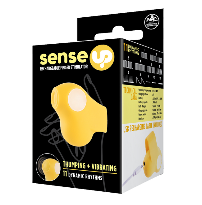 Excellent Power Sense Up - Rechargeable Finger Stimulator (Yellow)