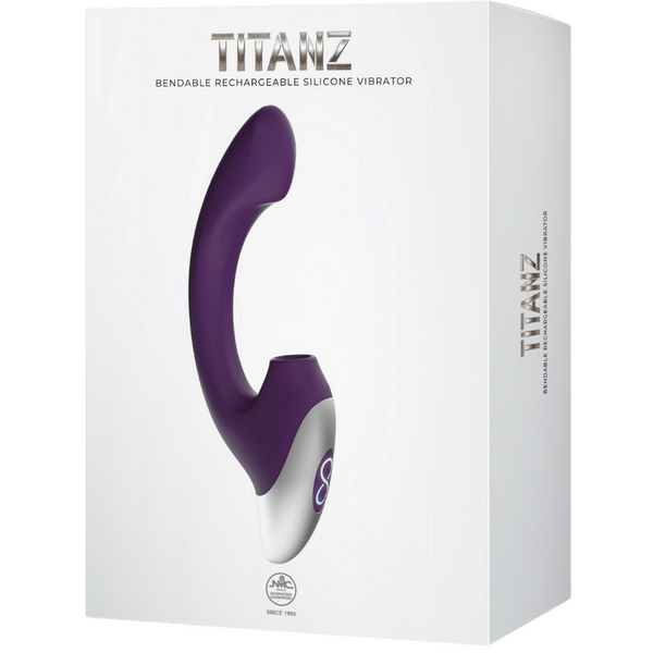 Excellent Power Titanz Thumping Rechargeable Silicone Vibrator (Purple)