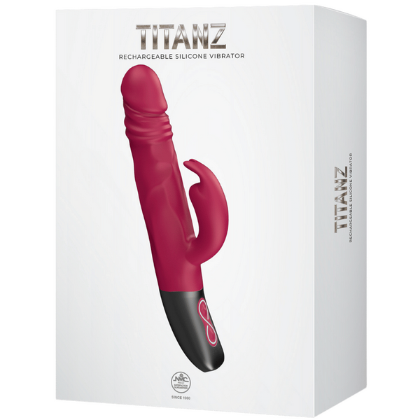 Excellent Power Titanz Rotating Rabbit Rechargeable Silicone Vibrator (Pink)
