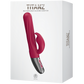Excellent Power Titanz Thrusting Rabbit Rechargeable Silicone Vibrator (Pink)