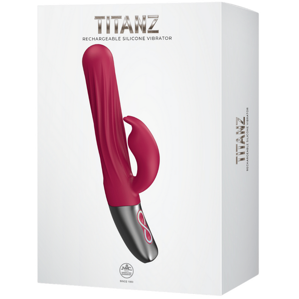 Excellent Power Titanz Thrusting Rabbit Rechargeable Silicone Vibrator (Pink)