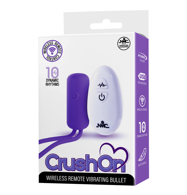Excellent Power Crush On - Wireless Remote Vibrating Bullet (Purple)