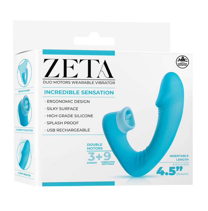 Excellent Power Zeta -  Dual Motor Wearable Vibrator (Blue)