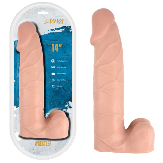 La Viva Aussie Dongs Wrestler 14" Dildo Flesh
