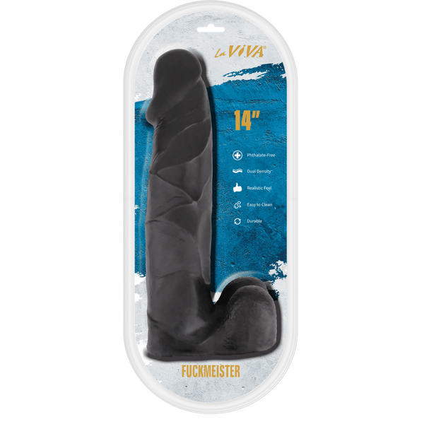 La Viva Aussie Dongs Fuckmiester 14" Dildo Black