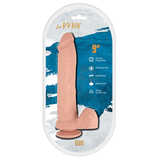 La Viva Aussie Dongs Elon 9" Dildo Flesh