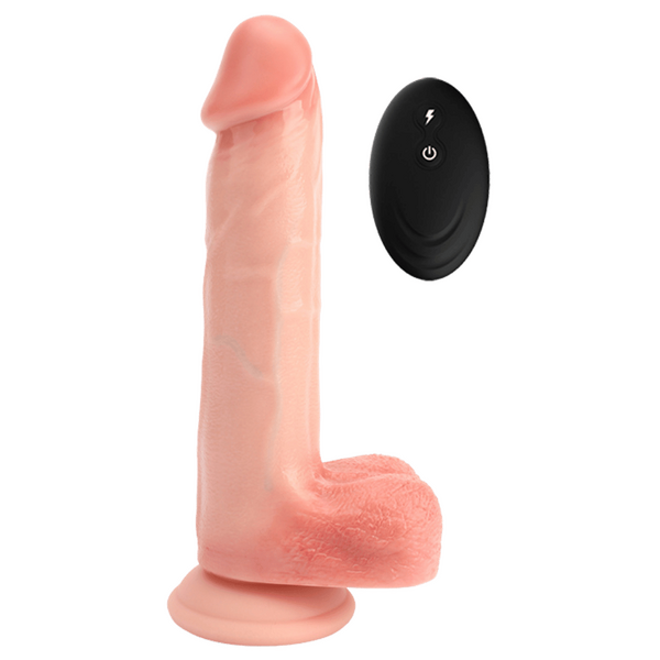 La Viva Aussie Dongs Ozzy Vibrating Thrusting Dildo with Remote Flesh