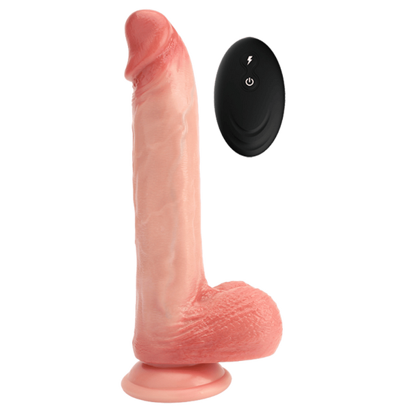 La Viva Aussie Dongs Patrick Vibrating Thrusting Dildo with Remote Flesh