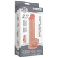Lovetoy 8" Sliding Skin Dual Layer Dong (Flesh)