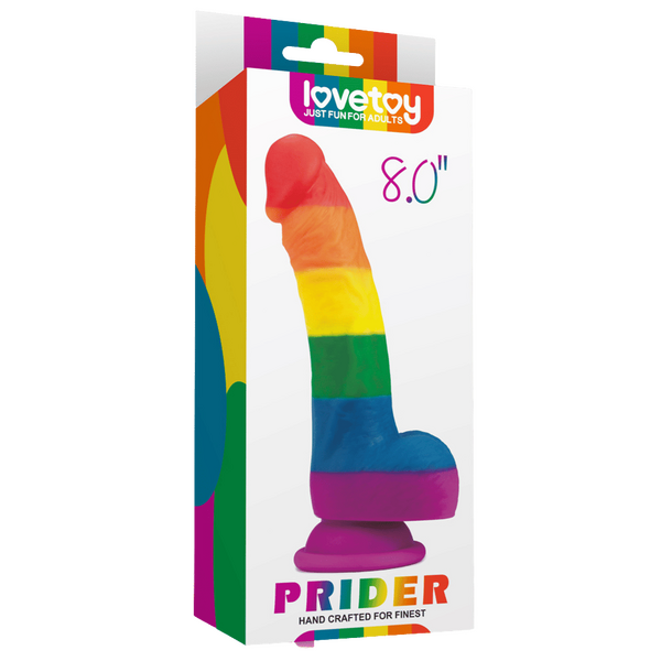 Lovetoy Prider 8" Rainbow Dildo