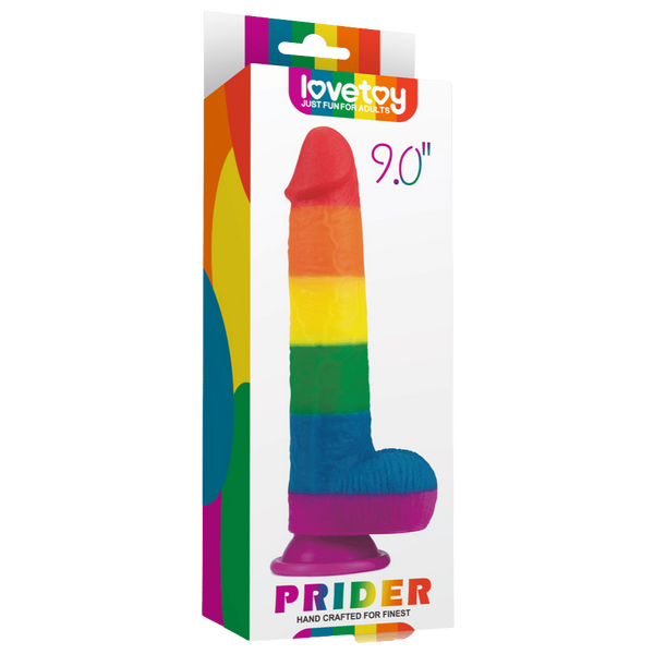 Lovetoy Prider 9" Rainbow Dildo