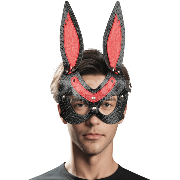 Lovetoy Rebellion Reign Mystery Bunny Mask (Black/Red)