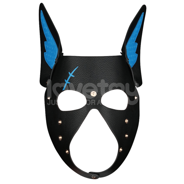 Lovetoy Rebellion Reign Scarred Alpha Pup Mask (Black/Blue)