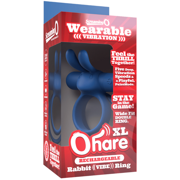 ScreamingO OHare XL Couples Vibrating Ring - Blue