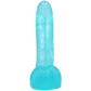 Doc Johnson Crystal Jellies 7" Realistic Cock With Balls Teal