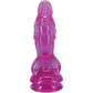 Doc Johnson Crystal Jellies 8.5" Invader Fantasy Dildo Purple
