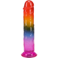 Doc Johnson Crystal Jellies 7.5" Classic Dong Rainbow