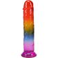 Doc Johnson Crystal Jellies 8.5" Classic Dong Rainbow