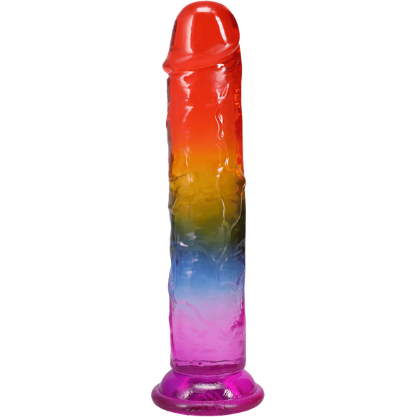 Doc Johnson Crystal Jellies 8.5" Classic Dong Rainbow