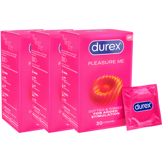 Durex Pleasure Me Condoms 30's (3 X 30's Tray)