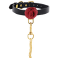 TABOOM Wild Roses Collar & Leash Black