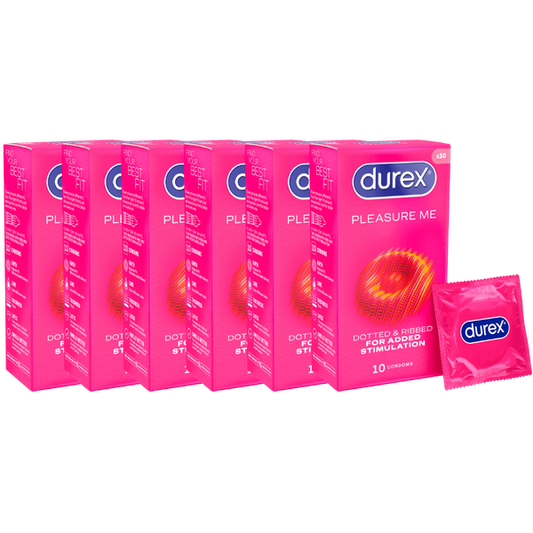 Durex Pleasure Me Latex Condoms 10's (6 X 10's Tray)