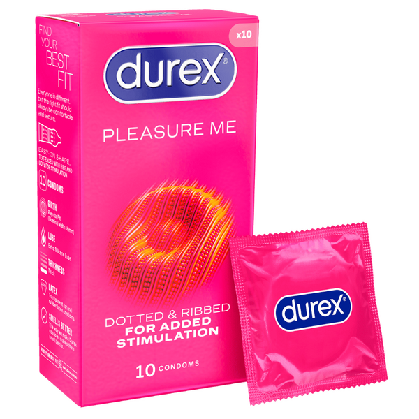 Durex Pleasure Me Latex Condoms 10's