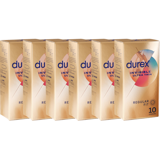 Durex Invisible - Regular Fit Condoms 10's (6 X 10's Tray)