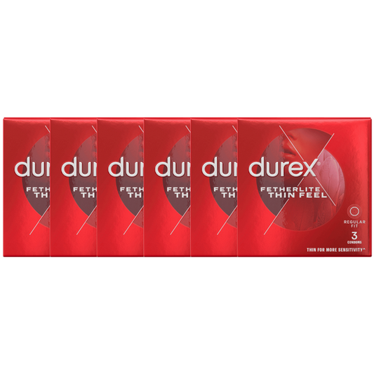 Durex Fetherlite Thin Feel Condoms (6 X 3's Tray)