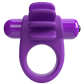 ScreamingO 4B Low Pitch Bass Skooch Vibrating Cock Ring with Flexible Fins - Grape