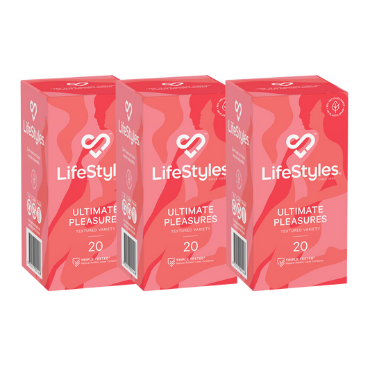 LifeStyles Ultimate Pleasures Condoms 20's (3 X 20's Tray)