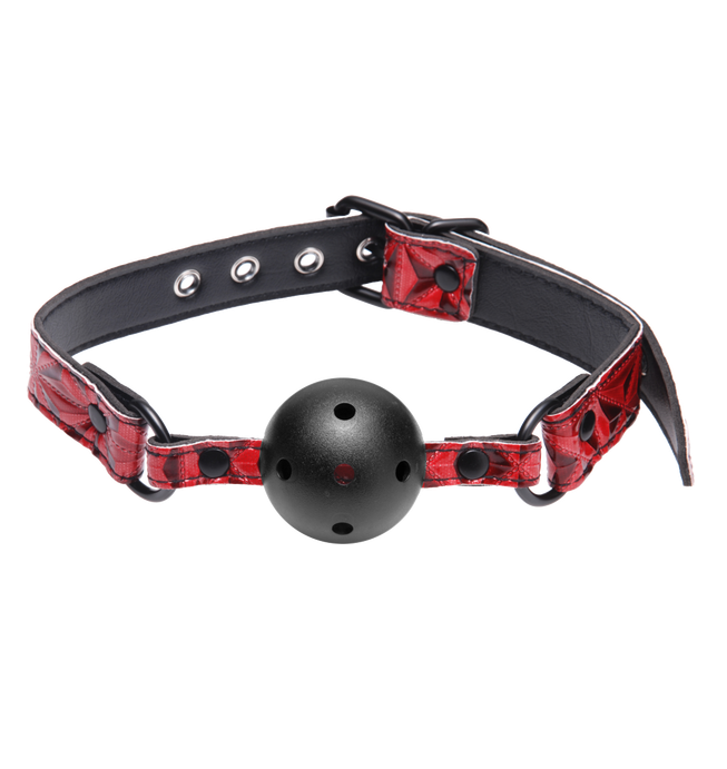 Master Series Crimson Tied Breathable Ball Gag