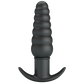 Pretty Love Silicone Vibrating Butt Plug - Aeolis (Black)