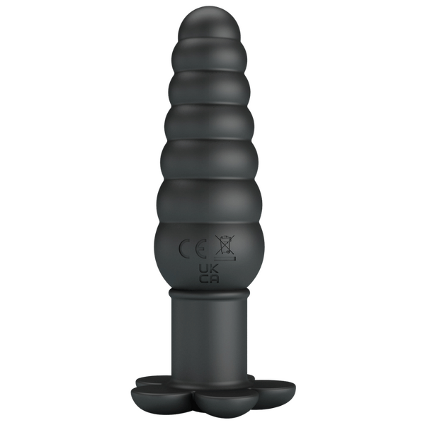 Pretty Love Silicone Vibrating Butt Plug - Imron (Black)