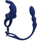 Pretty Love Powerful Ring Ayad Vibrating Cock Ring w Anal Plug Navy Blue
