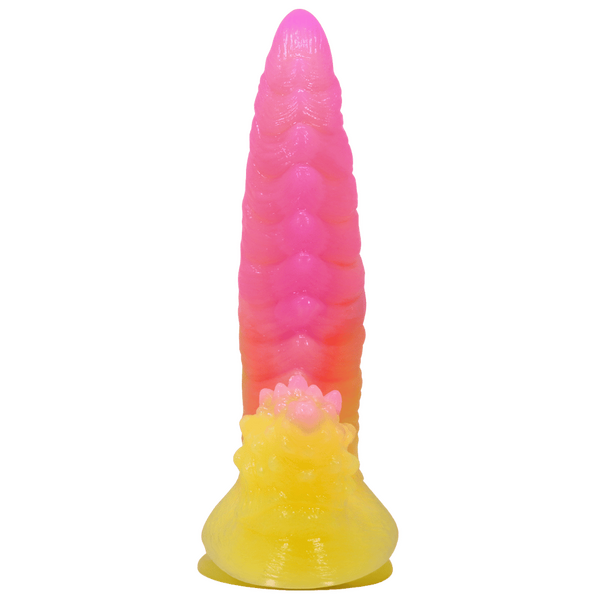 Power Monsters Flame Beast 8.8" Rippled Monster Silicone Fantasy Dildo