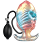Power Monsters Ebon Leviathan 7" Rippled Monster Silicone Fantasy Inflatable Anal Plug