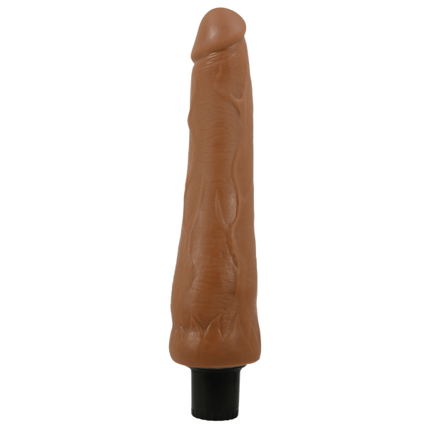 Pretty Love Sliding Skin Series -  Alfredo Vibrating 9.8" Dildo Tan