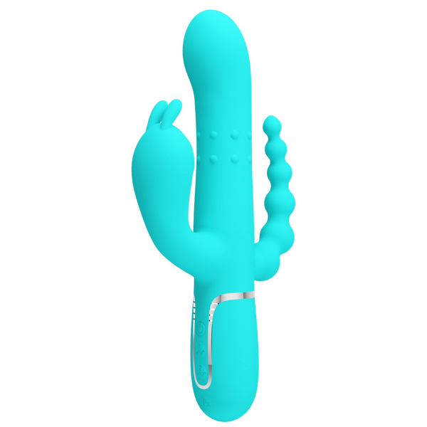 Pretty Love Cammy Triple Rabbit Vibrator Seafoam