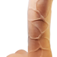 Celebtiry Knights Rockstar Buzz 8" Vibrating Dildo Dong Flesh