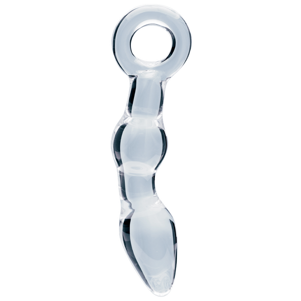 CreativeC | Clarity - Utopian Mystique - Ribbed Glass Anal Dildo