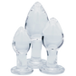 CreativeC | Clarity - Utopian Trinity - Glass Butt Plug 3 Piece