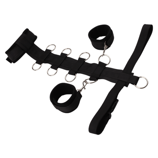 Chisa BEHAVE! Be My Slave Set - Cuffs And Restraint Strap With Rings