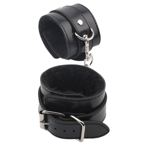 Chisa BEHAVE! Obey Me Leather Hand Cuffs (Black)