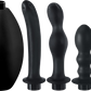 Excellent Power Anal Douche Set With Bulb Black